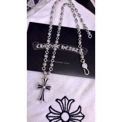 CHROME HEARTS 크롬하츠 남녀공용 925실버 십자 목걸이 65cm