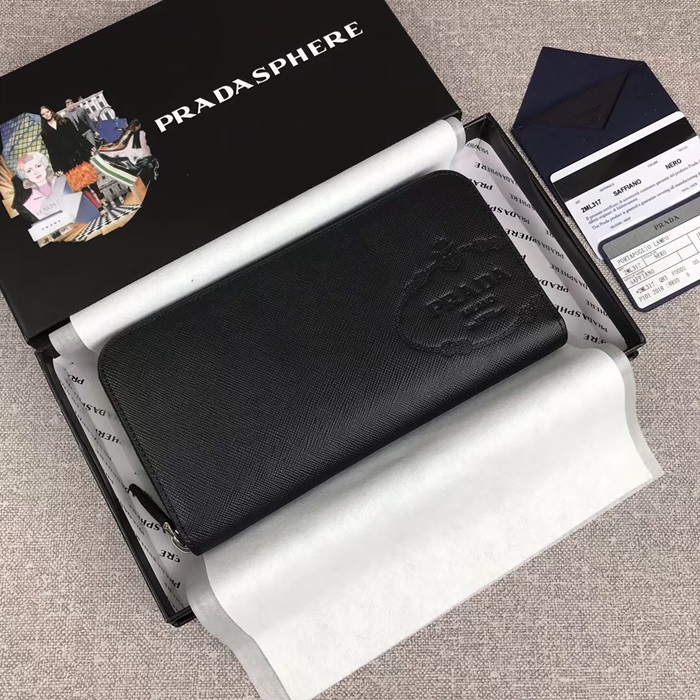 PRADA 프라다 지갑 2ML317 - 사피아노 지퍼 라운드 장지갑 PRAW0150 2COLOR