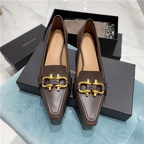 BOTTEGA VENETA 보테가베네타  키튼 힐 송치 가죽 로퍼 굽높이4.5CM  BV90610-5 2020/신상