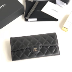 CHANEL 샤넬 장지갑 은장 AS5009