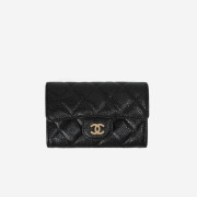 34위 CHANEL 샤넬 카드지갑 캐비어 은장 A80799