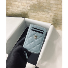 CHANEL 샤넬 캐비어 카드지갑 AS2106 (금장/은장)
