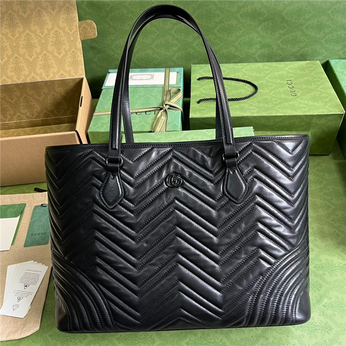 GUCCI 구찌 GG 마몽 마틀라세 라지 토트백 739684