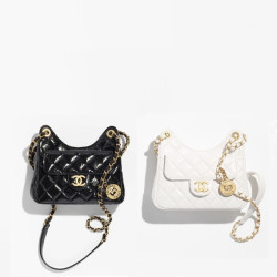 CHANEL 샤넬 23c 포켓 체인 호보백 스몰 미디움 제니백 2COLOR