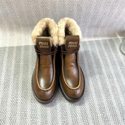 MIUMIU 미우미우 여성용 털 스노우 부츠 M24474