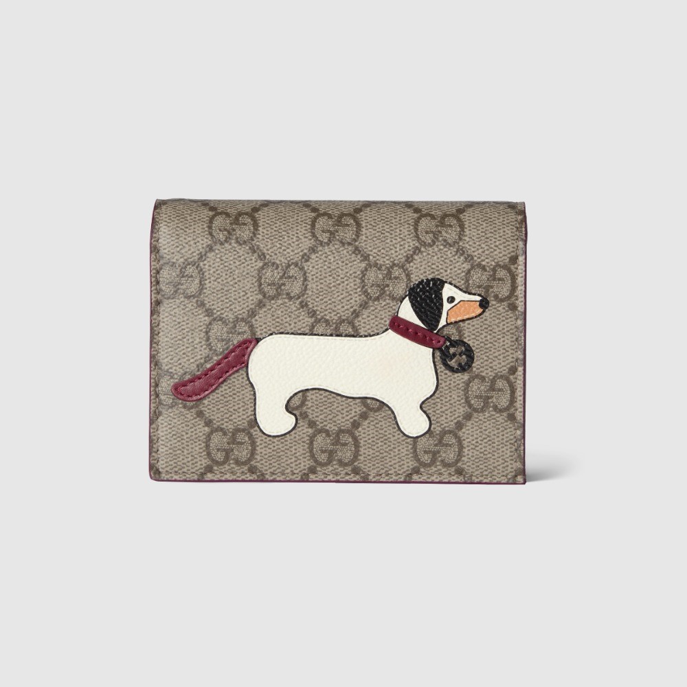 GUCCI 구찌 도그 디테일 GG 미니 반지갑 818767