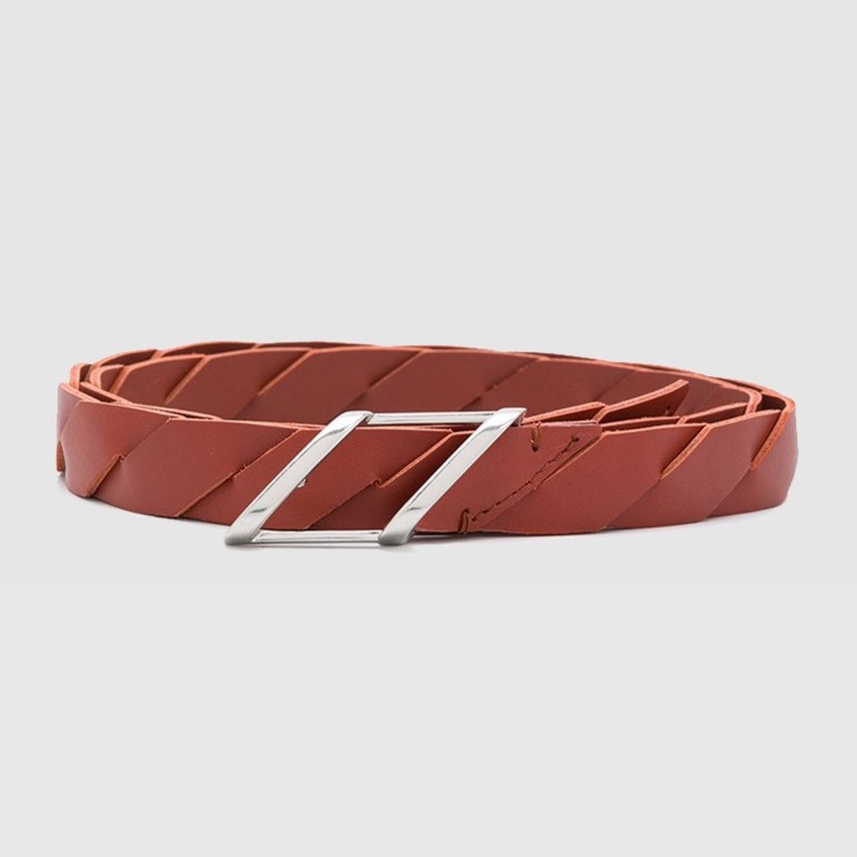 BOTTEGA VENETA 보테가베네타 슬랜티드 패널 웨이스트 벨트 620106 (20mm) 2COLOR