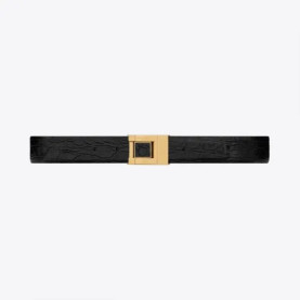 SAINT LAURENT 생로랑 악어 엠보 가죽 버클 협벨트 658518 (30mm) 2COLOR