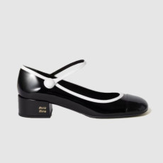 MIUMIU 미우미우 여성용 투톤 페이턴트 가죽 메리제인 펌프스 5I435E 3COLOR