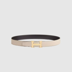 HERMES 에르메스 H Striee 벨트 버클 리버서블 가죽 스트랩 (금장/은장)