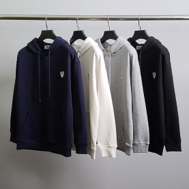 ●월간 판매 15위● COMME DES GARCONS 꼼데가르송 화이트와펜 코튼 후드티