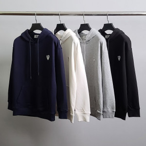 ●월간 판매 15위● COMME DES GARCONS 꼼데가르송 화이트와펜 코튼 후드티