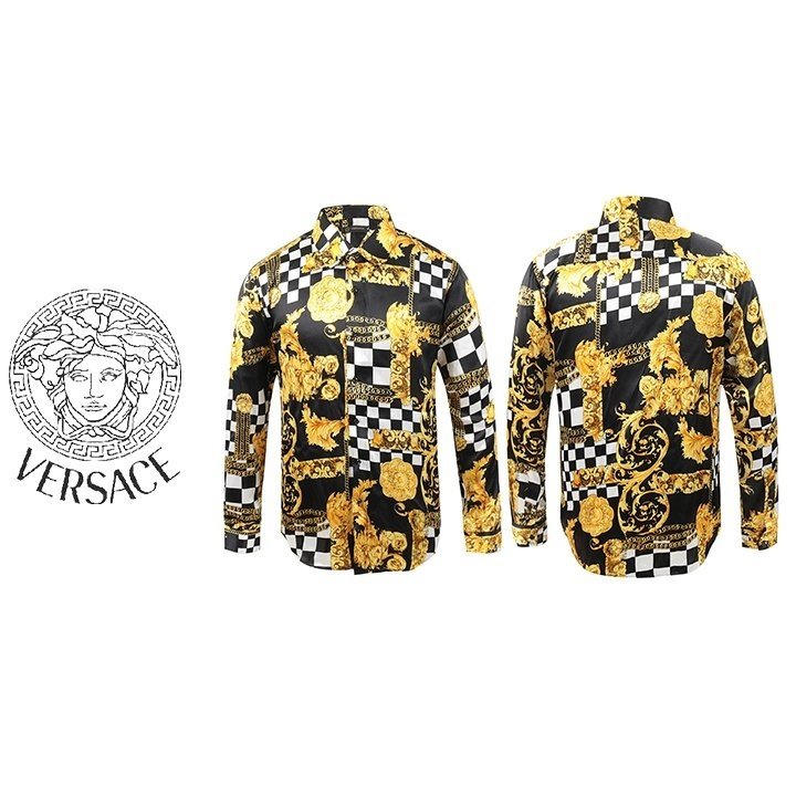 VERSACE 베르사체 골드 플라워 셔츠 남방