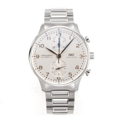 IWC 아이더블유씨 포르투기저 크로노그래프 화이트/로즈골드 다이얼 스틸 SS브레이슬릿 40mm IW371605
