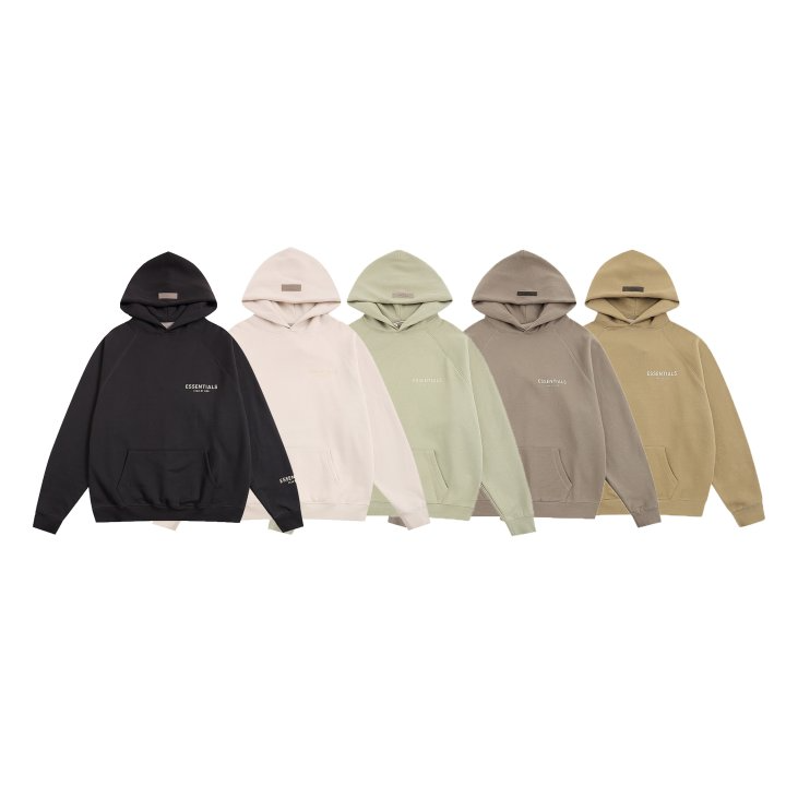 FEAR OF GOD 피어오브갓 에센셜 805 스몰 로고 플리스 후드
