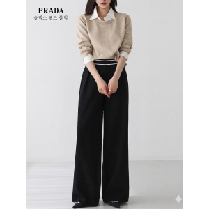 ●월간 판매 14위● PRADA 프라다 밴딩 슬렉스 팬츠 2COLOR