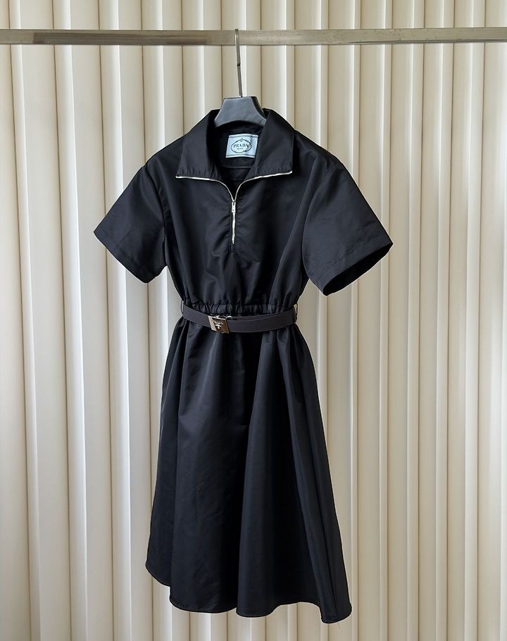 PRADA 프라다 60312 여성 리나일론 숏 슬리브 드레스