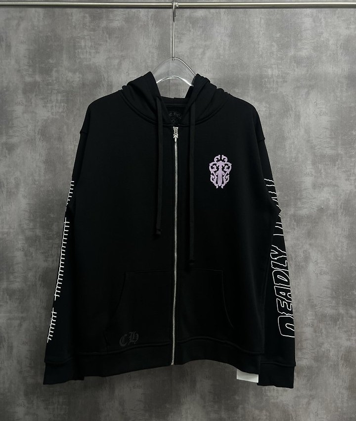 CHROME HEARTS 크롬하츠 데들리 돌 홀스슈 바인 대거 집업 후드 자켓