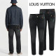 LOUIS VUITTON 루이비통 컬러 자수 블랙 슬림 일자진