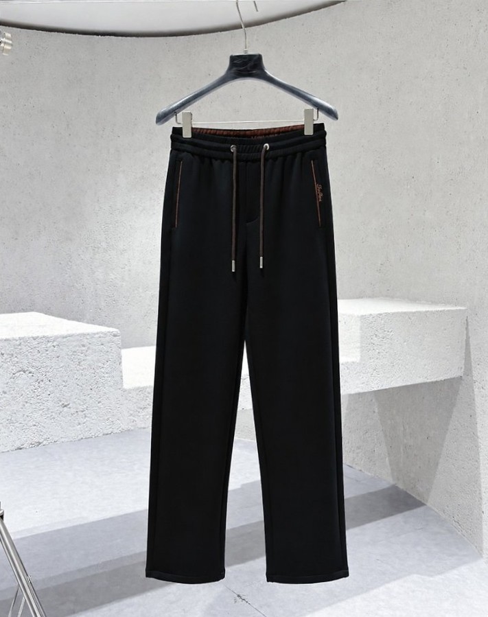 LOROPIANA 로로피아나 브라운 레터링 포인트 스웻 팬츠