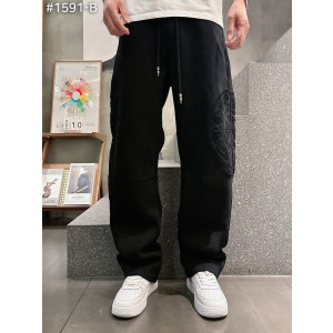 CHROME HEARTS 크롬하츠 홀스슈 빅 크로스 패치 스웻 팬츠 2COLOR