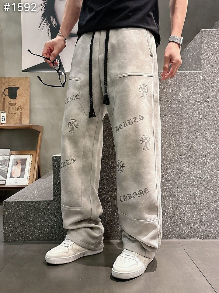 CHROME HEARTS 크롬하츠 크로스 레터링 워싱 스웻 팬츠